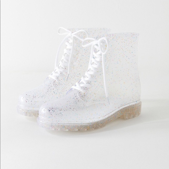 Urban Outfitters Aura Glitter Rain Boots - Picture 6 of 8
